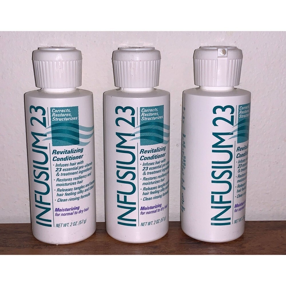 3 x Infusium 23 Revitalizing Conditioner Colored/ Permed Moisturizing 2 oz NEW